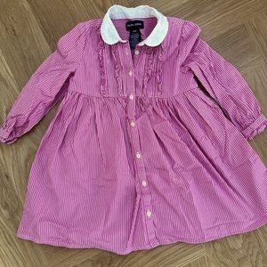 Ralph Lauren Red Pinstripe Shirtdress